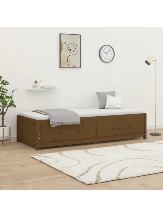 Válenda medově hnědá 90 x 190 cm Single masivní borové dřevo