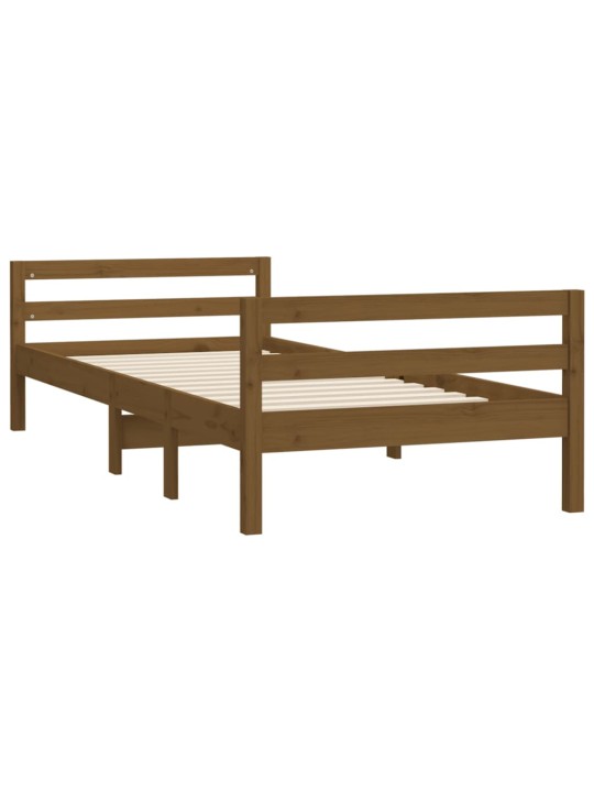 Rám postele medově hnědý 75 x 190 cm masivní borové dřevo