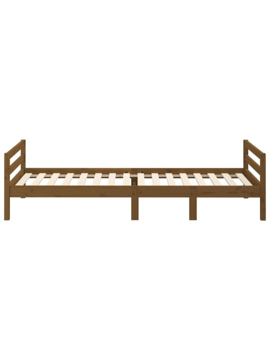 Rám postele medově hnědý 75 x 190 cm masivní borové dřevo