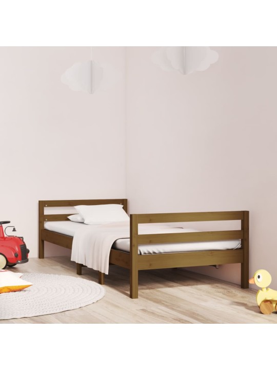 Rám postele medově hnědý 75 x 190 cm masivní borové dřevo