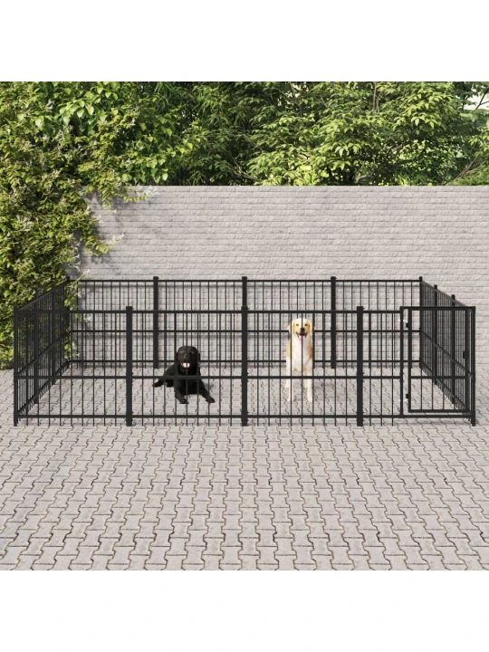 Venkovní psí kotec ocel 11,58 m²