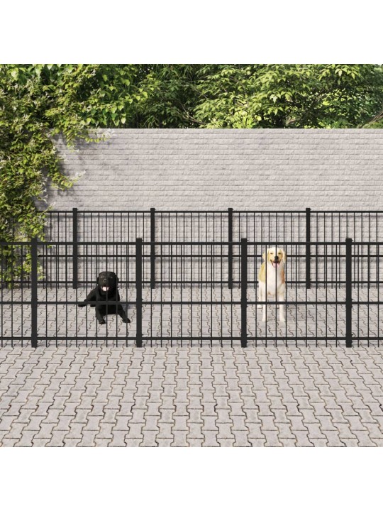 Venkovní psí kotec ocel 25,4 m²
