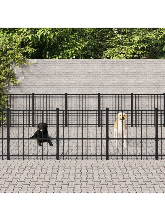 Venkovní psí kotec ocel 26,35 m²