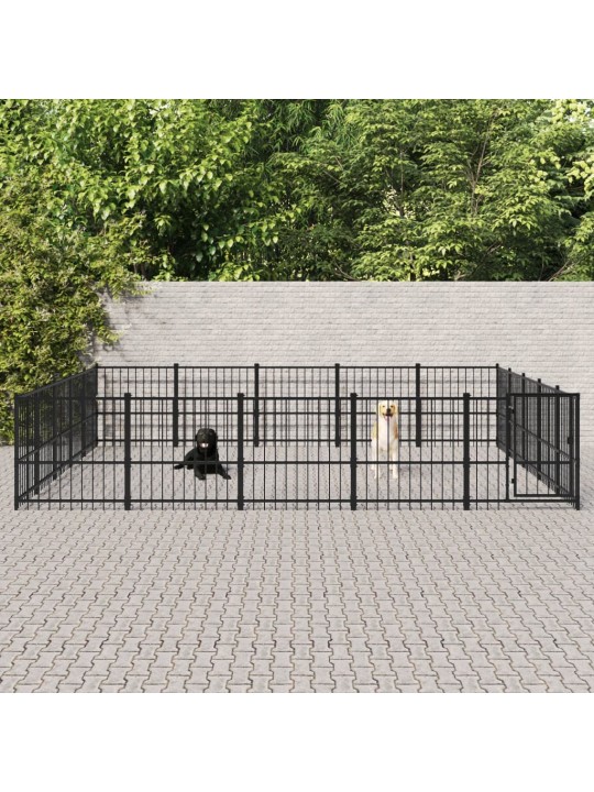 Venkovní psí kotec ocel 23,52 m²