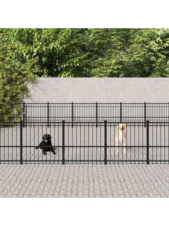 Venkovní psí kotec ocel 46,1 m²