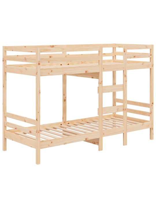 Patrová postel bez matrace 90 x 190 cm masivní borové dřevo