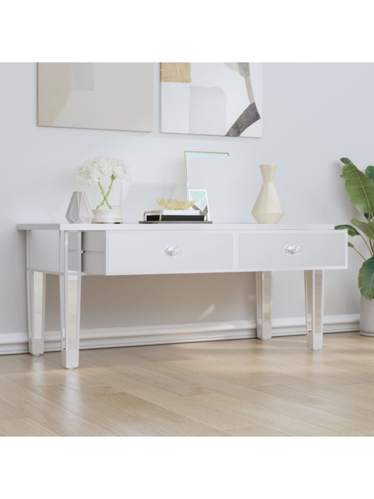 Zrcadlový konferenční stolek 106x45x45 cm kompozitní dřevo sklo