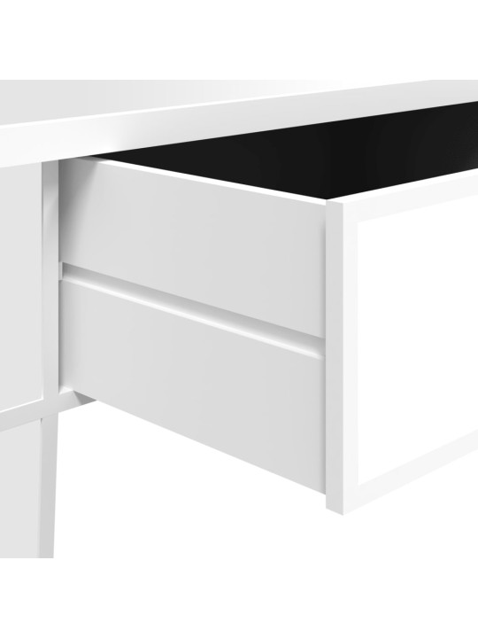 Zrcadlový konferenční stolek 106x45x45 cm kompozitní dřevo sklo