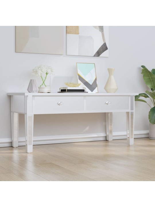Zrcadlový konferenční stolek 106x45x45 cm kompozitní dřevo sklo