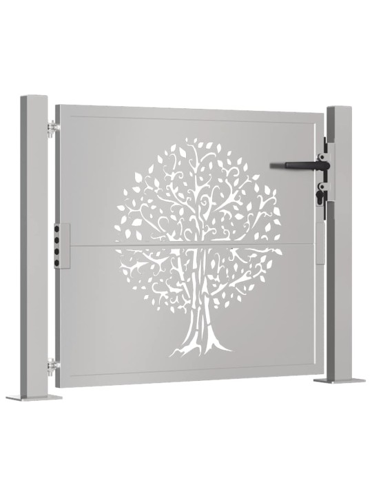 Zahradní branka 105 x 80 cm cortenová ocel strom