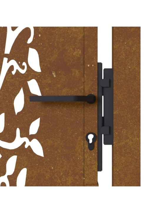 Zahradní branka 105 x 205 cm cortenová ocel design stromu