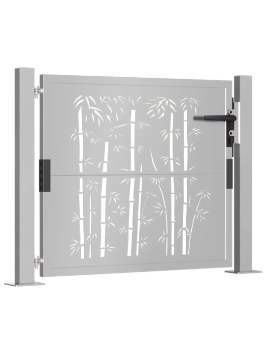 Zahradní branka 105 x 105 cm cortenová ocel Bambus