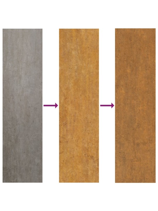 Zahradní branka 105 x 205 cm cortenová ocel Bambus