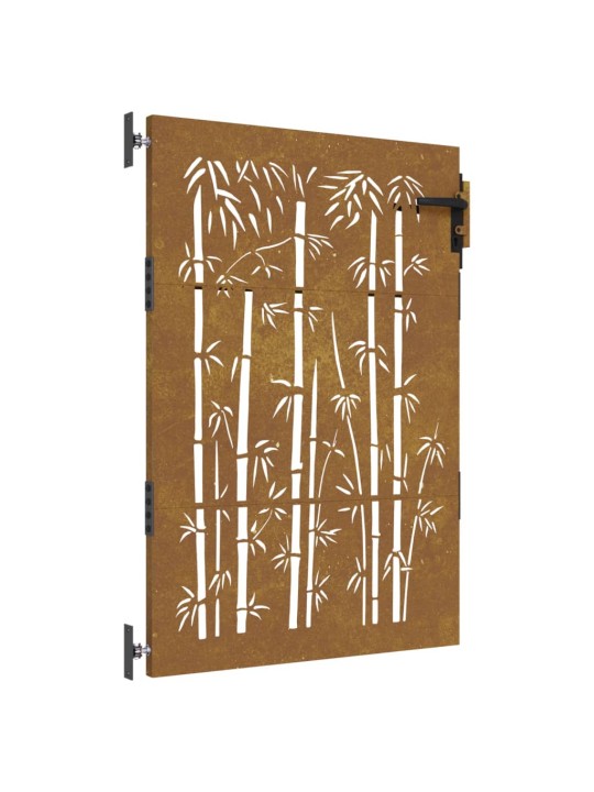 Zahradní branka 85 x 125 cm cortenová ocel Bambus