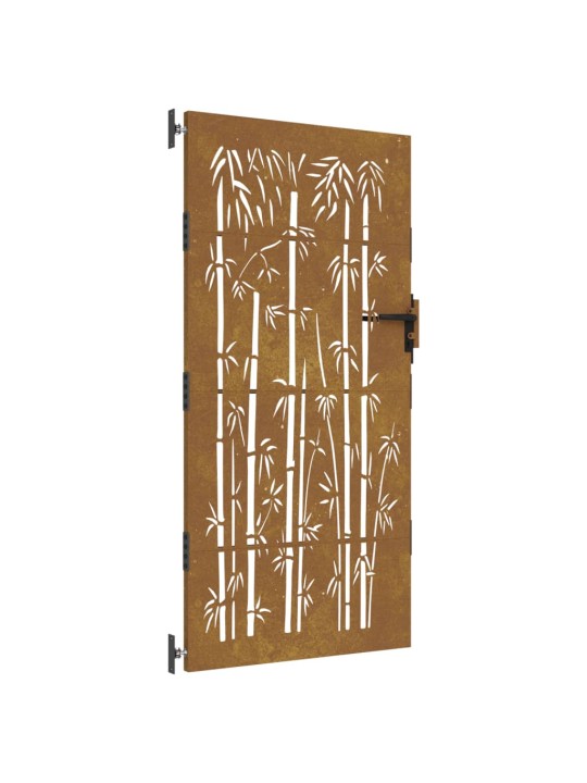 Zahradní branka 85 x 175 cm cortenová ocel Bambus