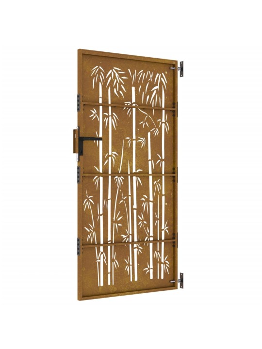 Zahradní branka 85 x 175 cm cortenová ocel Bambus