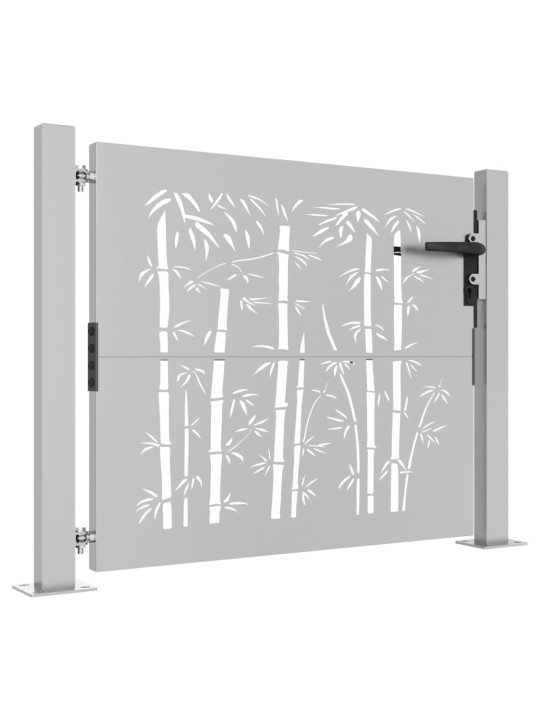 Zahradní branka 105 x 80 cm cortenová ocel Bambus