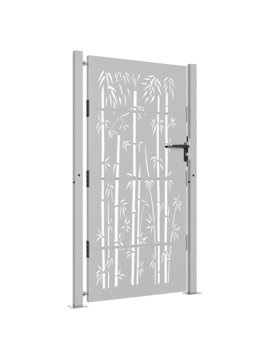 Zahradní branka 105 x 205 cm cortenová ocel Bambus