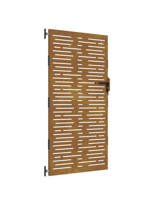 Zahradní branka 85 x 175 cm cortenová ocel Pruhy