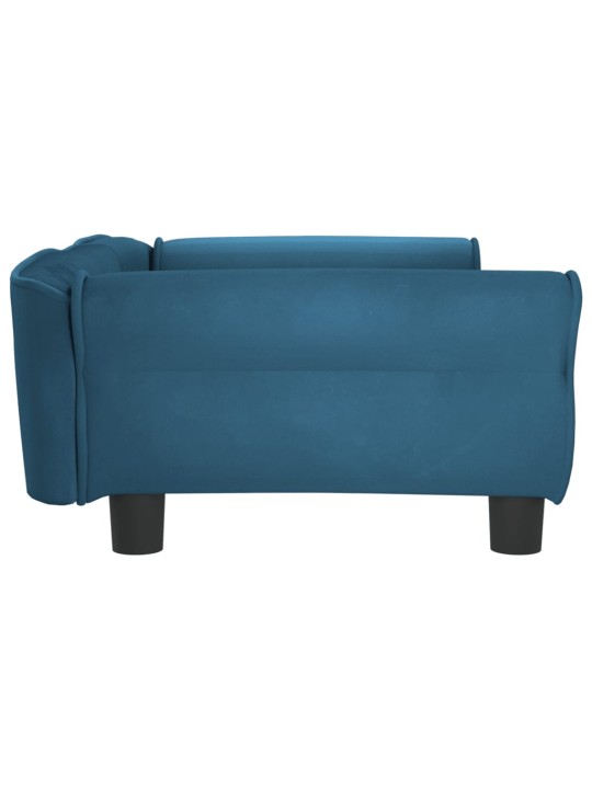 Pelíšek pro psy modrý 95 x 55 x 30 cm samet