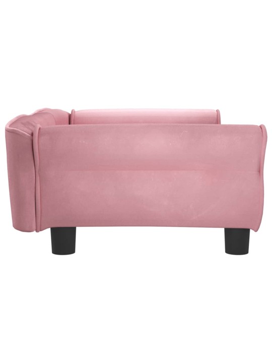 Pelíšek pro psy růžový 95 x 55 x 30 cm samet