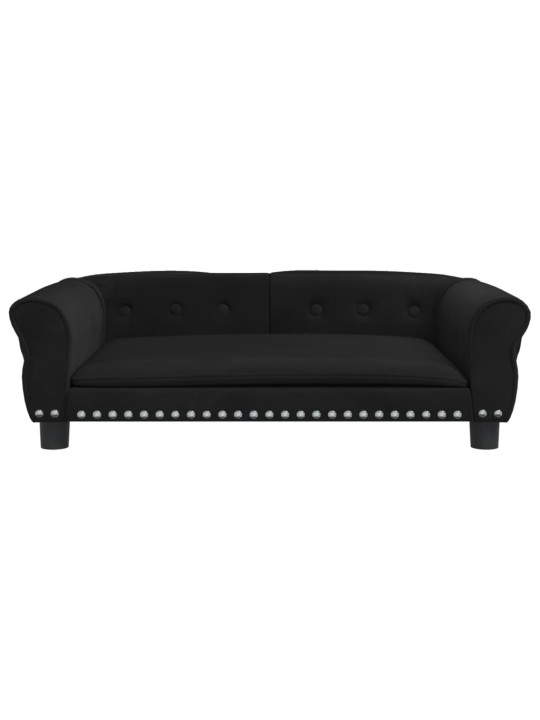 Pelíšek pro psy černý 95 x 55 x 30 cm samet