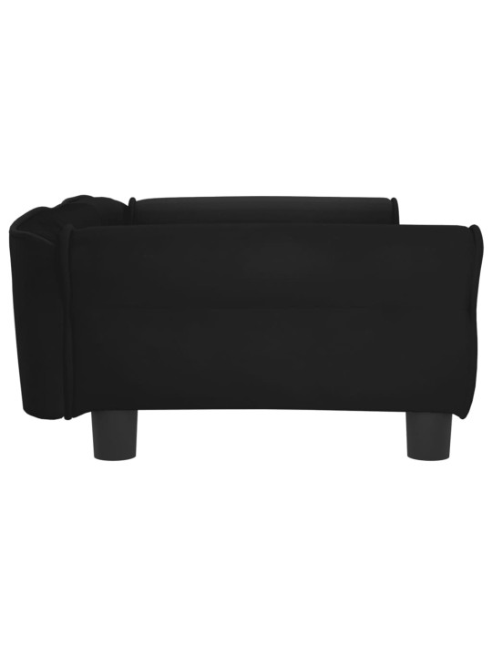 Pelíšek pro psy černý 95 x 55 x 30 cm samet