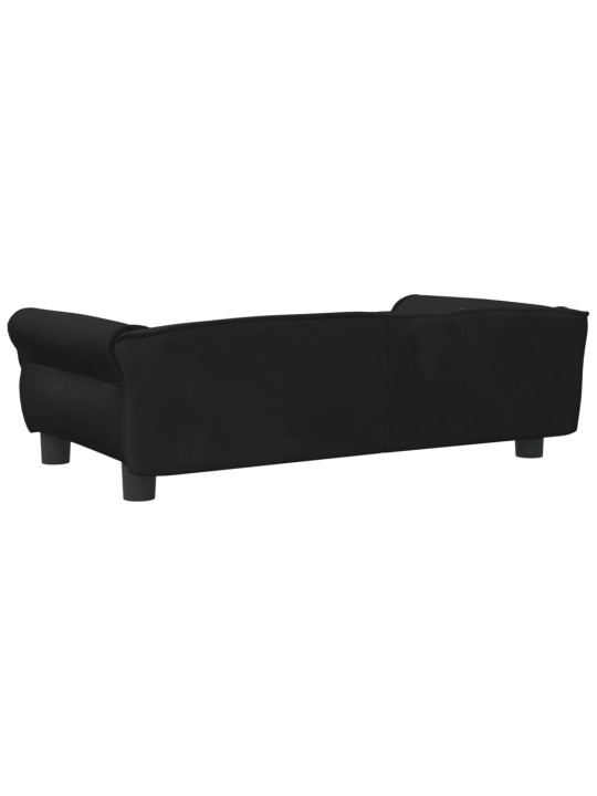 Pelíšek pro psy černý 95 x 55 x 30 cm samet