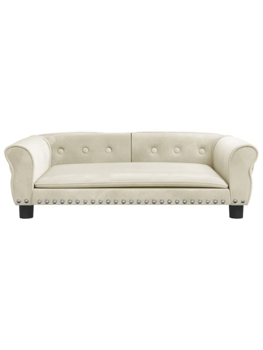 Pelíšek pro psy krémový 95 x 55 x 30 cm samet