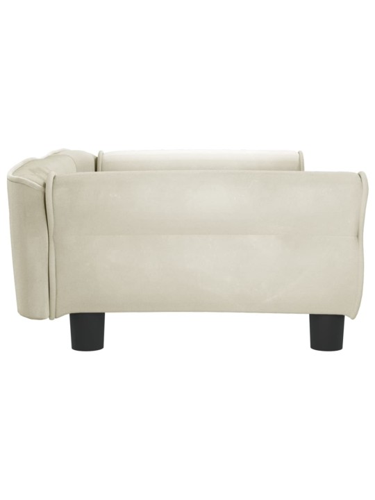Pelíšek pro psy krémový 95 x 55 x 30 cm samet