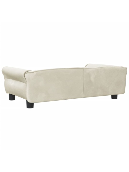 Pelíšek pro psy krémový 95 x 55 x 30 cm samet