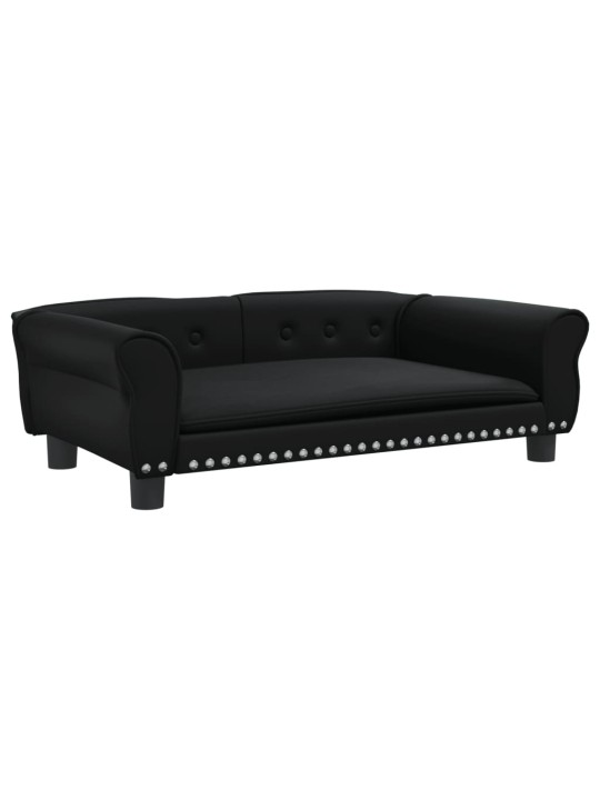 Pelíšek pro psy černý 95 x 55 x 30 cm umělá kůže