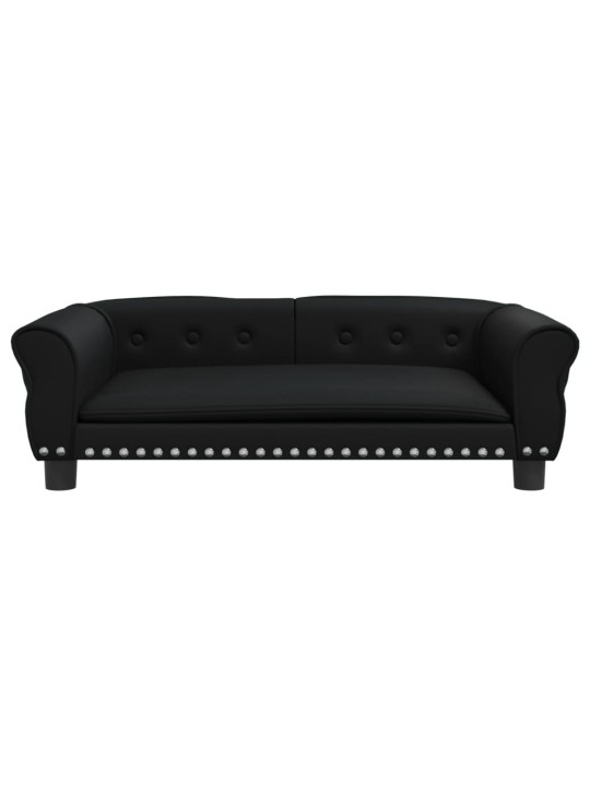 Pelíšek pro psy černý 95 x 55 x 30 cm umělá kůže