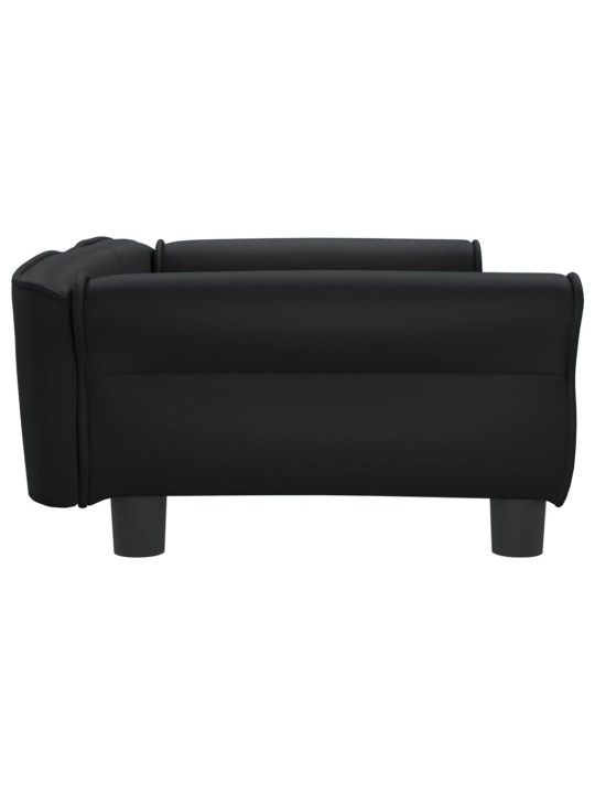 Pelíšek pro psy černý 95 x 55 x 30 cm umělá kůže