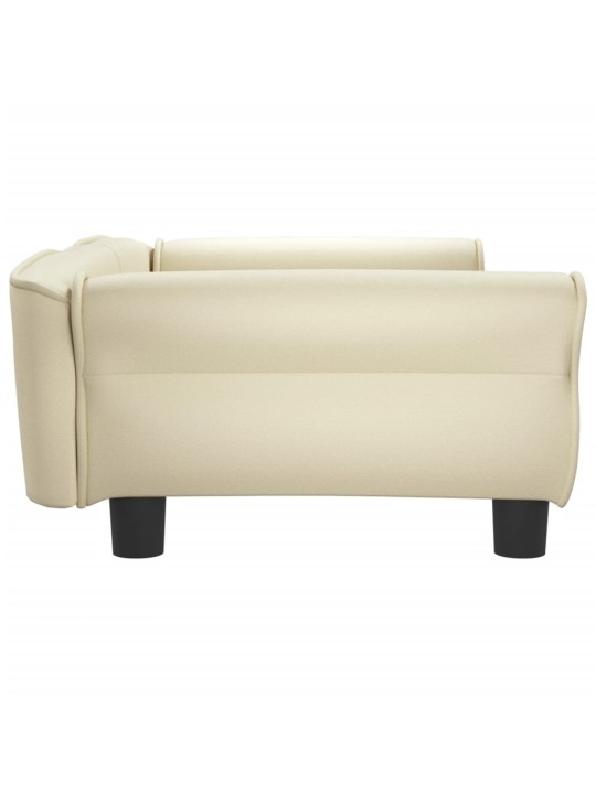 Pelíšek pro psy krémový 95 x 55 x 30 cm umělá kůže