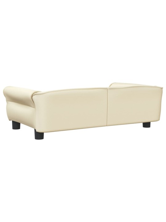 Pelíšek pro psy krémový 95 x 55 x 30 cm umělá kůže
