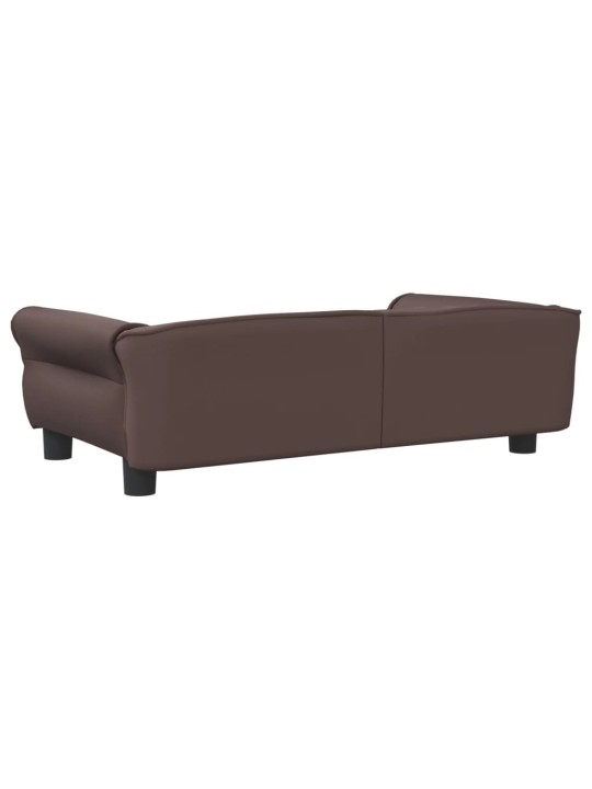 Pelíšek pro psy hnědý 95 x 55 x 30 cm umělá kůže