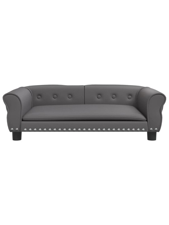 Pelíšek pro psy šedý 95 x 55 x 30 cm umělá kůže