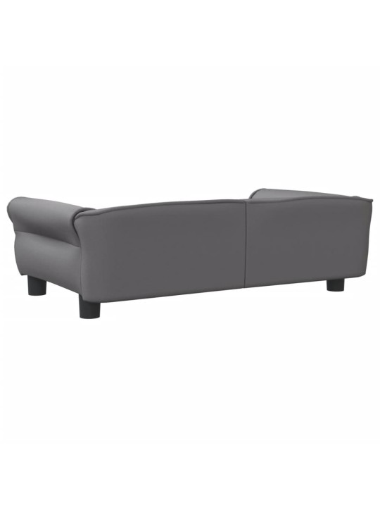Pelíšek pro psy šedý 95 x 55 x 30 cm umělá kůže