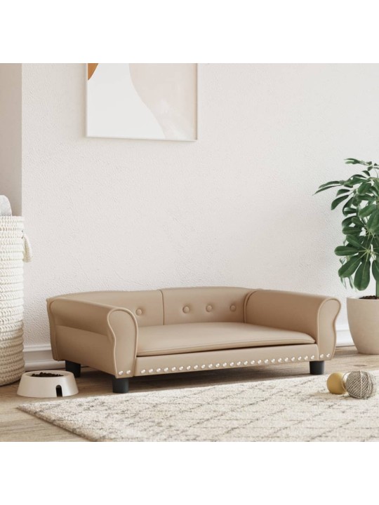 Pelíšek pro psy cappuccino 95 x 55 x 30 cm umělá kůže