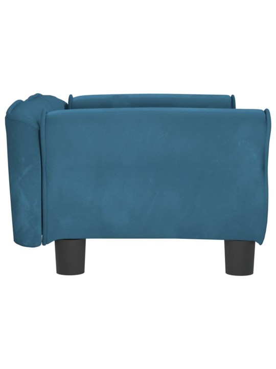 Pelíšek pro psy modrý 70 x 45 x 30 cm samet