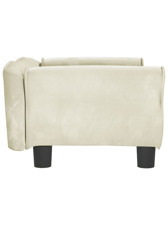 Pelíšek pro psy krémový 70 x 45 x 30 cm samet