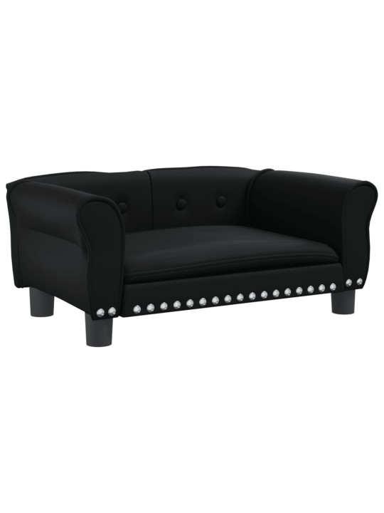 Pelíšek pro psy černý 70 x 45 x 30 cm umělá kůže