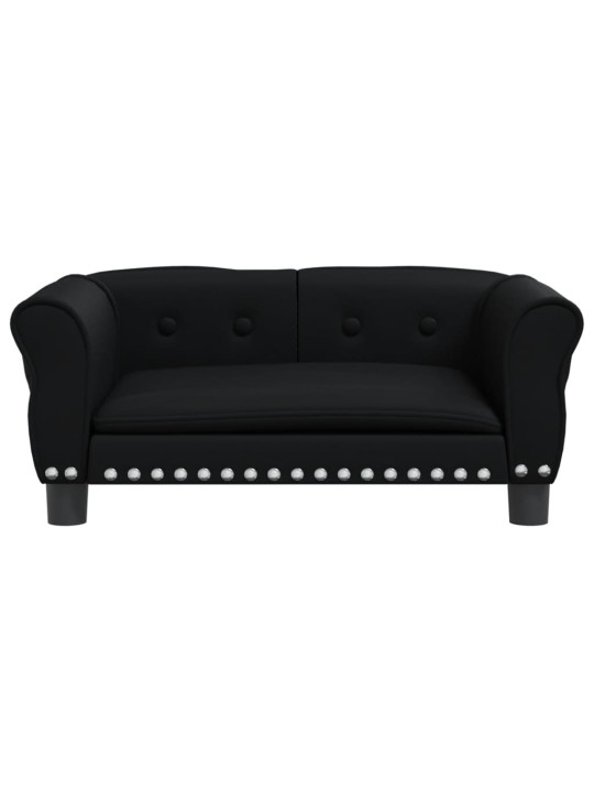 Pelíšek pro psy černý 70 x 45 x 30 cm umělá kůže