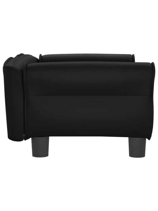 Pelíšek pro psy černý 70 x 45 x 30 cm umělá kůže