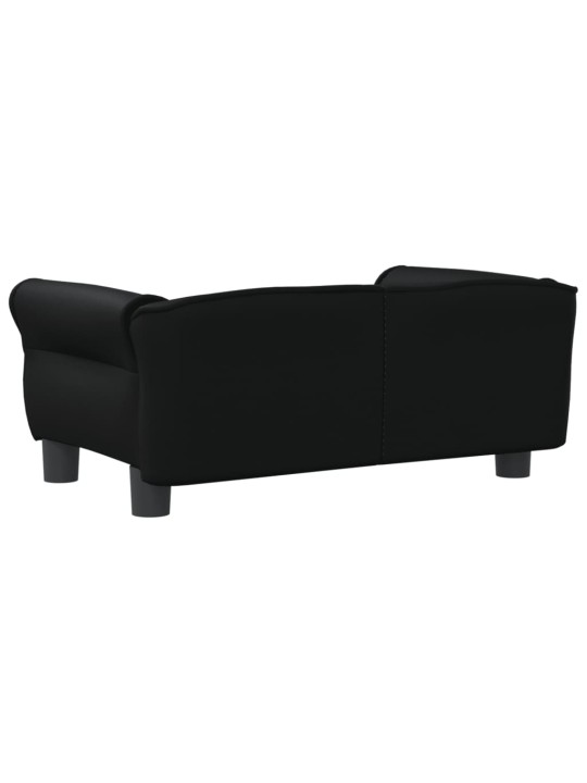 Pelíšek pro psy černý 70 x 45 x 30 cm umělá kůže