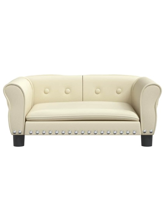 Pelíšek pro psy krémový 70 x 45 x 30 cm umělá kůže