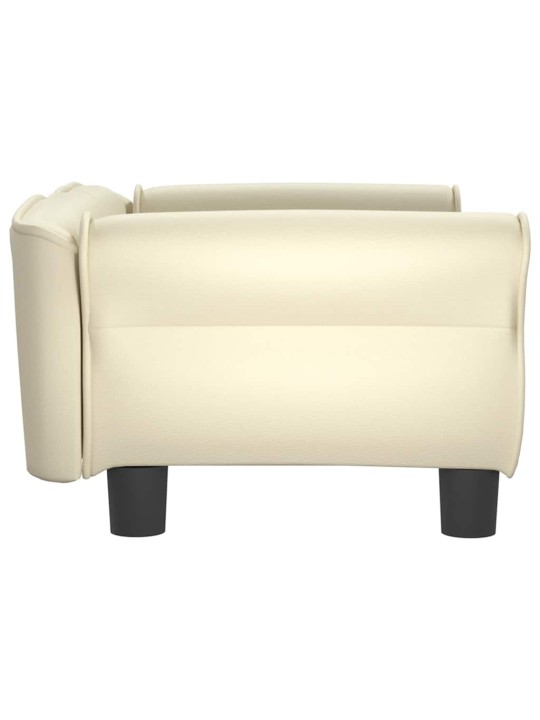 Pelíšek pro psy krémový 70 x 45 x 30 cm umělá kůže