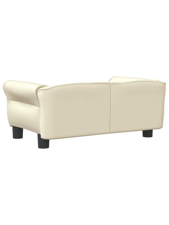 Pelíšek pro psy krémový 70 x 45 x 30 cm umělá kůže