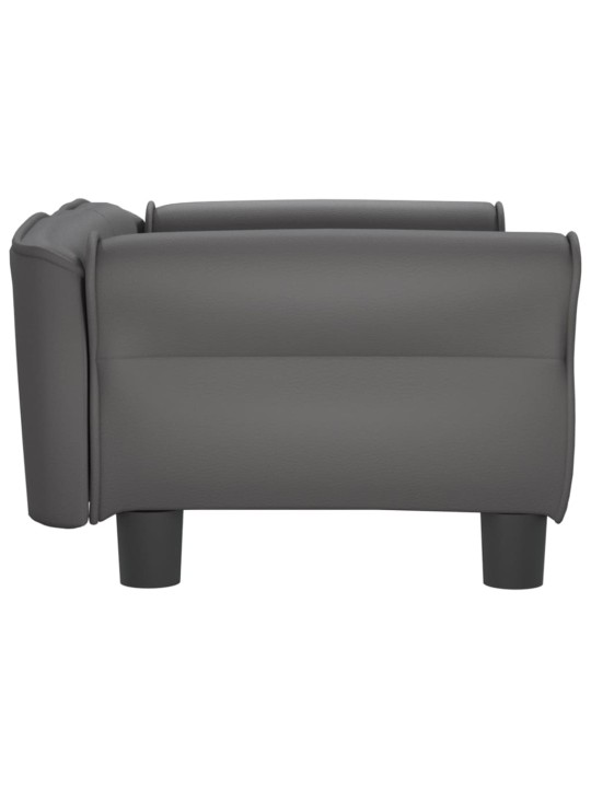 Pelíšek pro psy šedý 70 x 45 x 30 cm umělá kůže